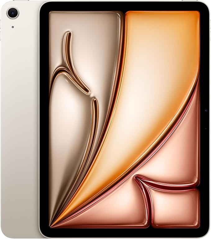 Apple iPad Air 11-inch with M3 chip Built for Apple Intelligence, Liquid Retina Display, 1TB, 12MP Front/Back Camera, Wi-Fi 6E, Touch ID, All-Day Battery Life — Starlight