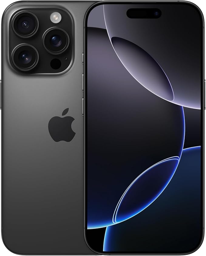 Apple iPhone 16 Pro, US Version, 256GB, Black Titanium - Unlocked (Renewed)