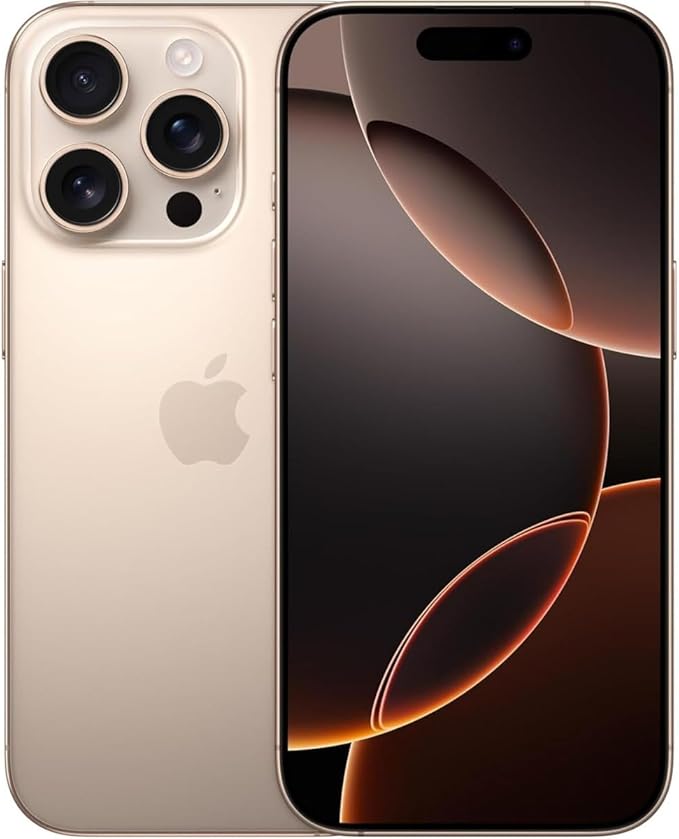 Apple iPhone 16 Pro Max, US Version, 256GB, Desert Titanium - Unlocked (Renewed)