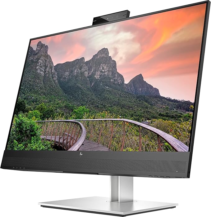HP E27m G4 27" Class Webcam WQHD LCD Monitor - 16:9 - Black - 27" Viewable - in-Plane Switching (IPS) Technology - 2560 x 1440-300 Nit - 5 ms - Speakers - HDMI - DisplayPort - USB Hub
